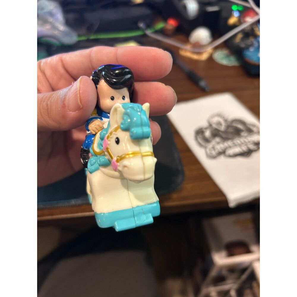 Fisher-Price Little People Prince Eric Klip Klop Horse Toy Rare Htf